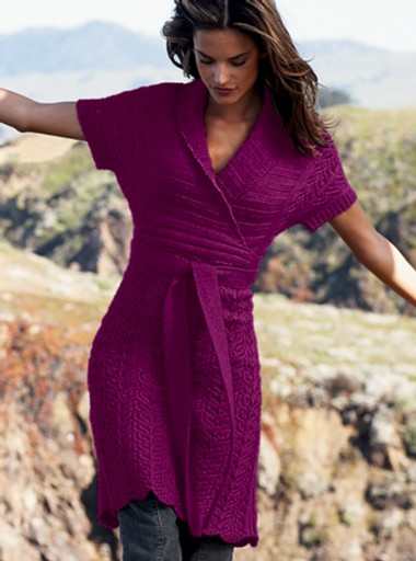 2022-01-19-0015_1 Victorias Secret Moda International Tunik Hırka Kazak (Yabani Orkide, L)