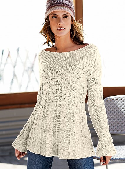 Victorias Secret Moda International Örgülü Desenli Hırka Kazak (XS, S)