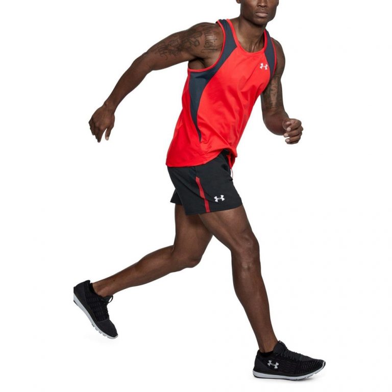 UA-1289312-009-S_4 Under Armour Launch 5" Erkek Spor Şortu, (S, Siyah)