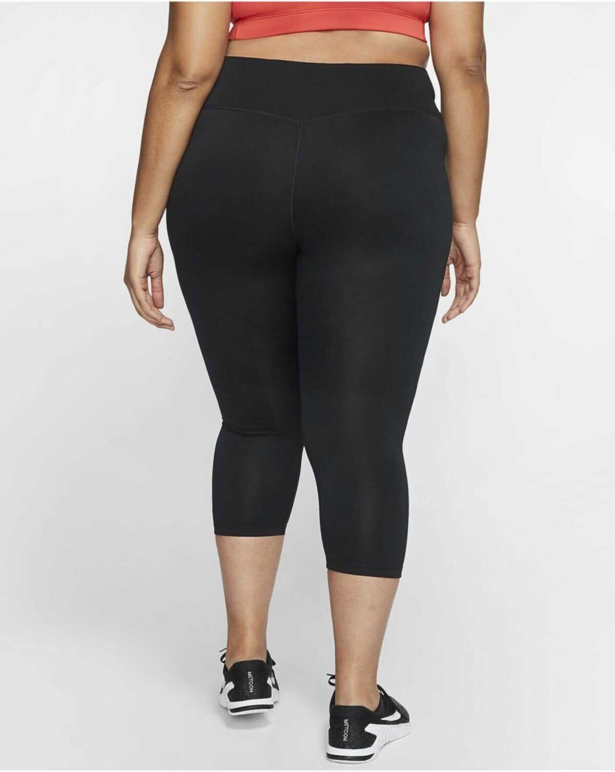 CU2915-010_02 Nike One Women's Cropped Tights (Plus Size) Kadın Tayt CU2915-010