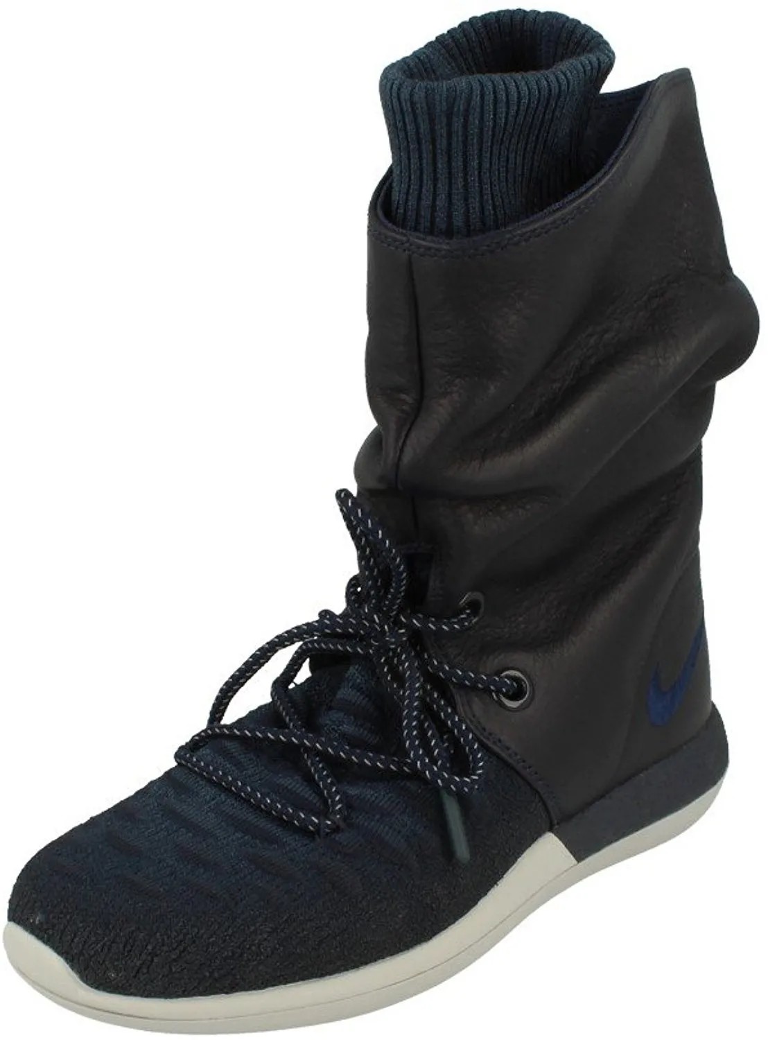 Nike Kadın Roshe Two Hi Flyknit Trainers Spor Ayakkabı Bot 861708-400 (Renk Lacivert / Numara TR 41, US 9,5 Kadın)