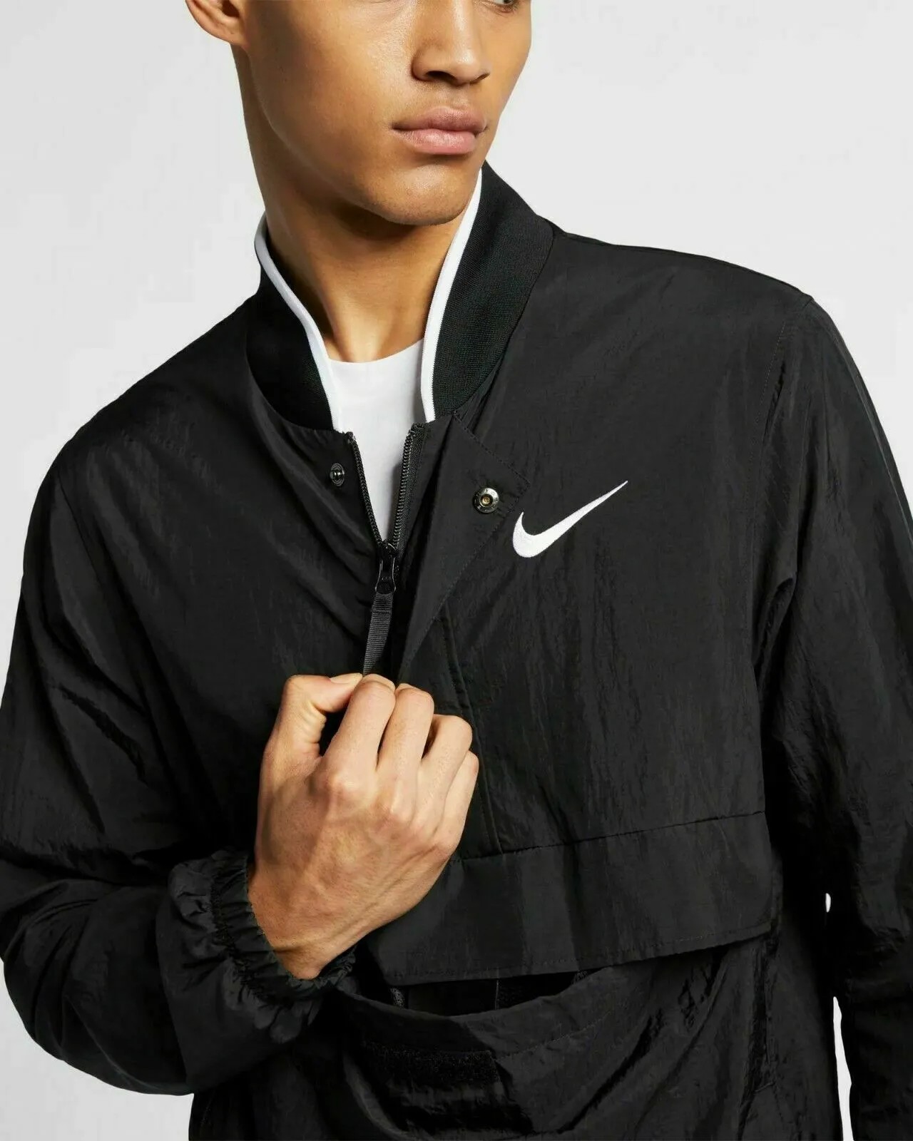 Nike Erkek Basketbol Kazak Rüzgarlık 1/4 Fermuarlı AJ3918-013 (Renk Siyah / Beden L)