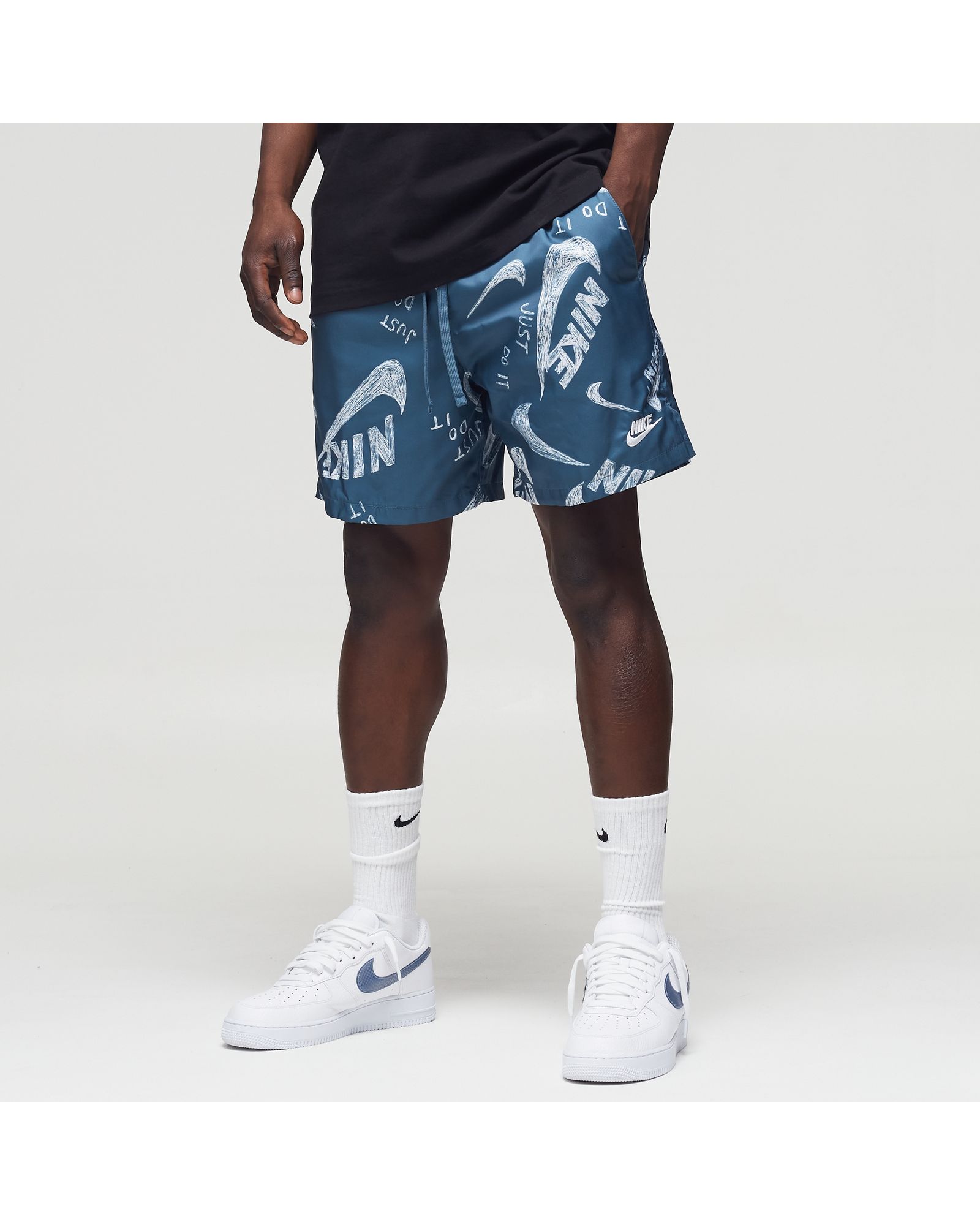 Nike Erkek Sportswear Print Şort CU4359-058 (Renk Yeşil / Beden L) Nike Erkek Sportswear Print Şort CU4359-058 (Renk Yeşil / Beden L)