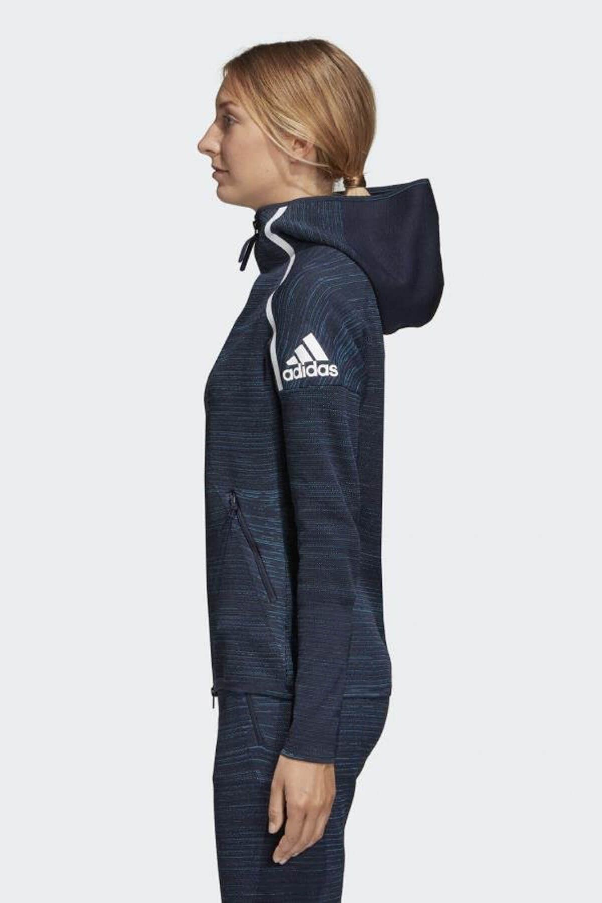2_org_zoom adidas Kadın Spor Sweatshirt - W Zne Hd Parley - DM4441 (Small / Beden)